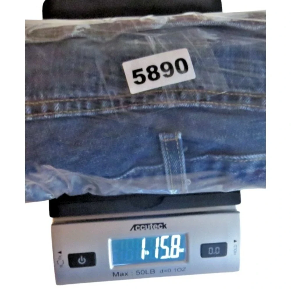 Levis 501 Original Fit Jeans Men 40x32 Dark Stonewash Blue Denim Button Fly Coat